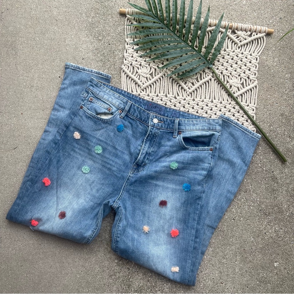 Lucky Brand Skinny Jeans Size 14 / 32 Pom-Poms